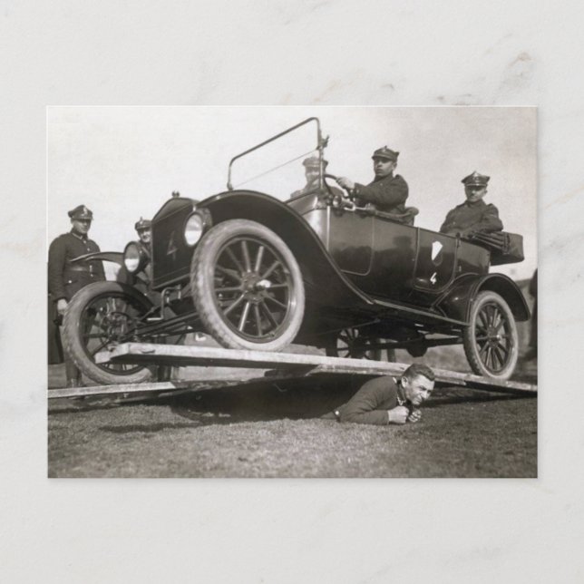 Car Stunt Postcard (Front)