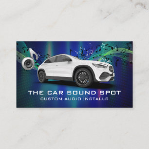 Car Surround Sound Music Notes Auto Services Business Card
