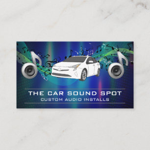 Car Surround Sound Music Notes Business Card
