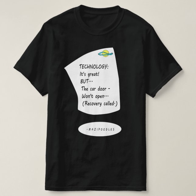 Car Technology - Black Lettering  T-Shirt (Design Front)
