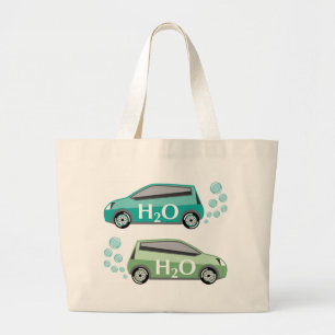 Car that runs on water vector large tote bag