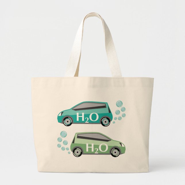 Car that runs on water vector large tote bag (Front)