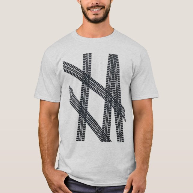 Car tire marks/tracks Tshirt (Front)