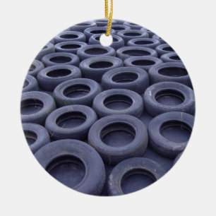 Car Tires Ceramic Tree Decoration