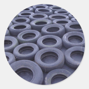 Car Tires Classic Round Sticker