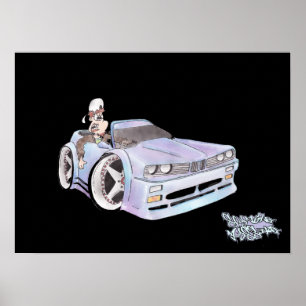 CAR TOON BMW print/poster Poster