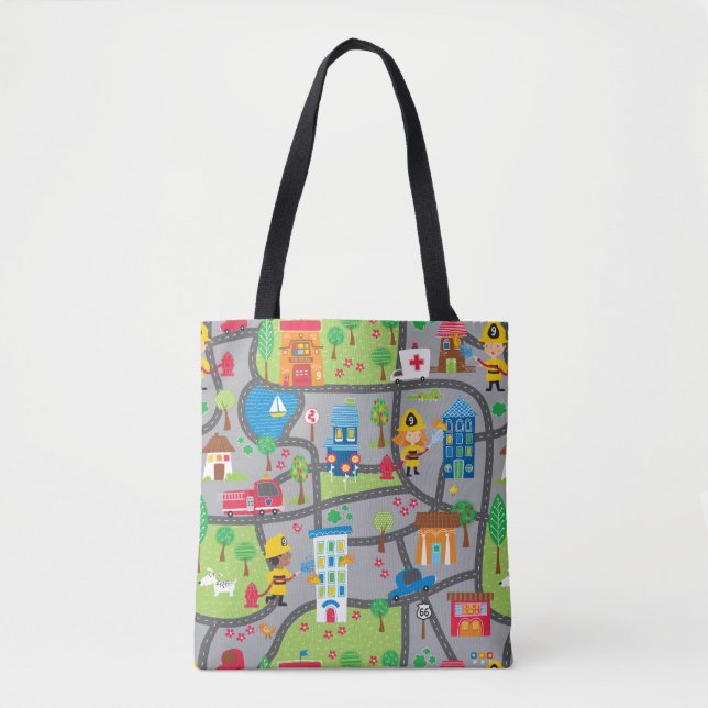 Car Town Tote Bag (Front)
