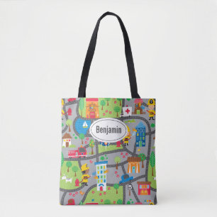 Car Town Tote Bag