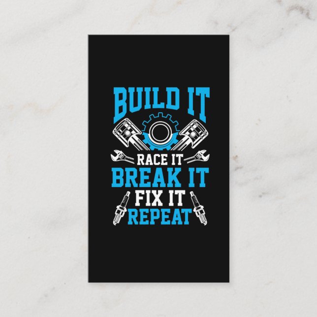 Car Tuning Mechanic Race Break Engineering Business Card (Front)