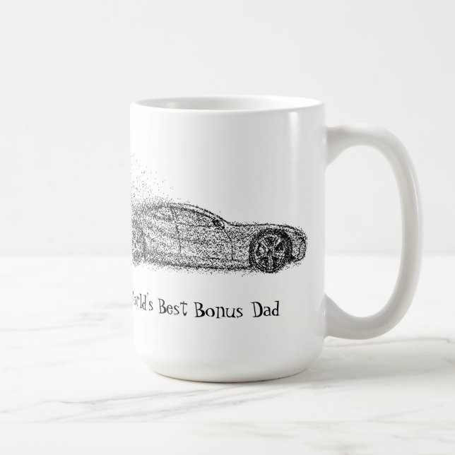 Car Vehicle  World's Best Bonus Dad Quote Coffee Mug (Right)