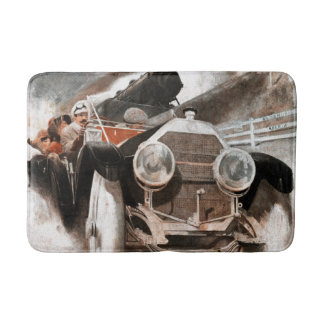 Car vs Train by William Harnden Foster Bath Mat