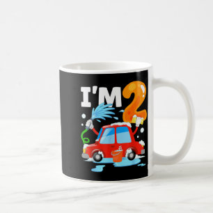 Car Wash 2 Two Year Old Kids 2nd Birthday Party Coffee Mug