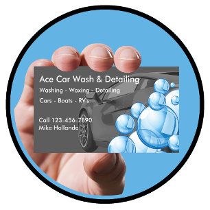 Car Wash And Detailing Business Card