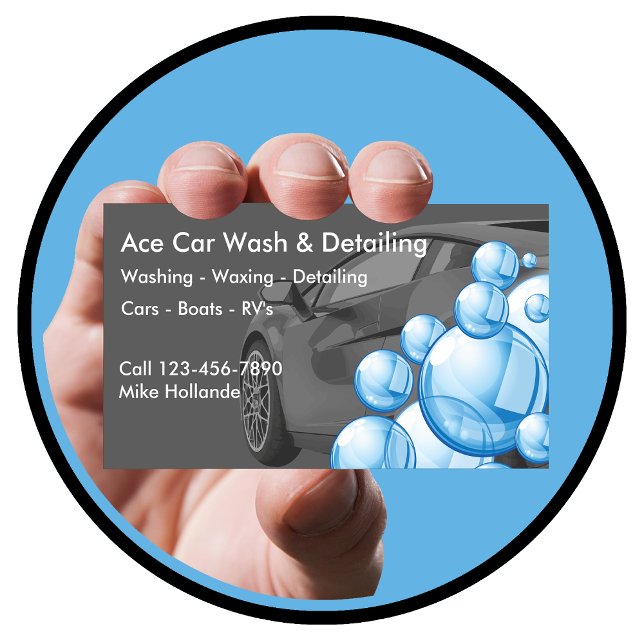 Car Wash And Detailing Business Card (Creator Uploaded)
