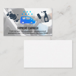 Car Wash and Detailing Carwash Logo Business Card