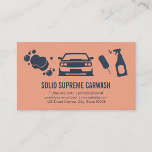 Car Wash and Detailing   Cleaning Service Business Card