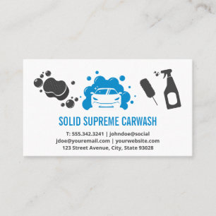 Car Wash   Auto and Bubbles Business Card