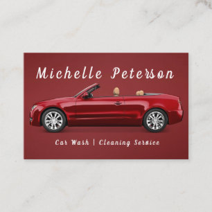 Car Wash Auto Car Detailing Cleaning Service Business Card
