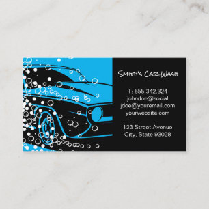 Car Wash Auto Car Detailing Cleaning Service Business Card
