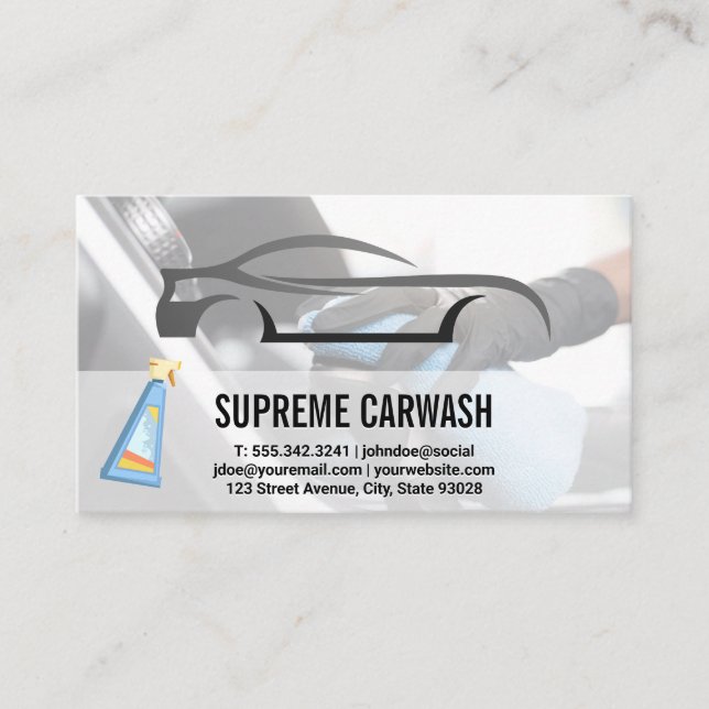Car Wash | Auto Cleaning Business Card (Front)