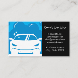 Car Wash Auto Detailing Cleaning Service Business Card
