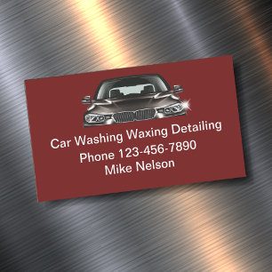 Car Wash Auto Detailing Magnetic Business Card