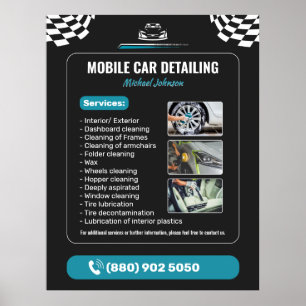 Car Wash Auto Detailing Poster