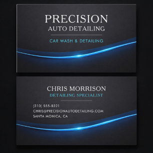Car Wash & Auto Detailing Professional Business Card