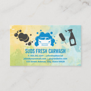 Car Wash   Auto Services   Cleaning Supplies Business Card