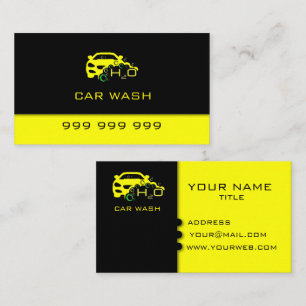 Car wash business card