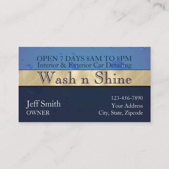 Car Wash Business Card (Front)