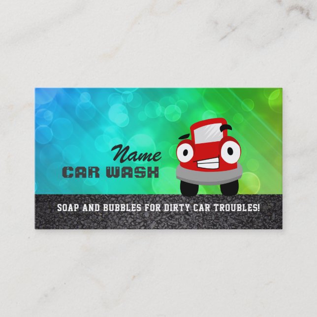 Car Wash Business Cards (Front)