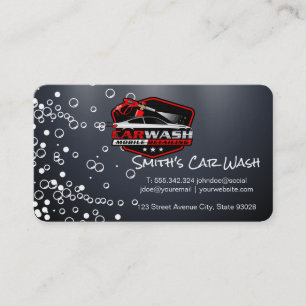 Car Wash Car Care Cleaning Soap Business Card