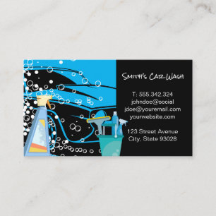 Car Wash Cleaning Supplies Business Card