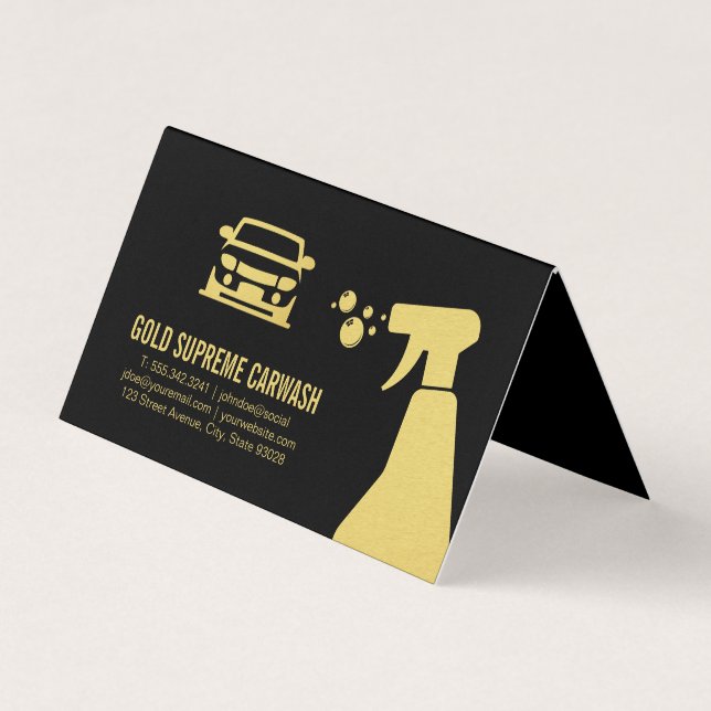 Car Wash Detailing | Auto Detailing Business Card (Front)