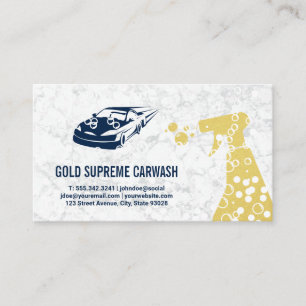 Car Wash Detailing Bubbles Business Card