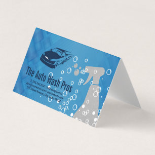 Car Wash Detailing   Bubbles   Cleaning Business Card