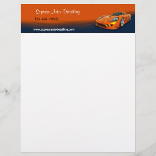 Car Wash Detailing Letterhead Design