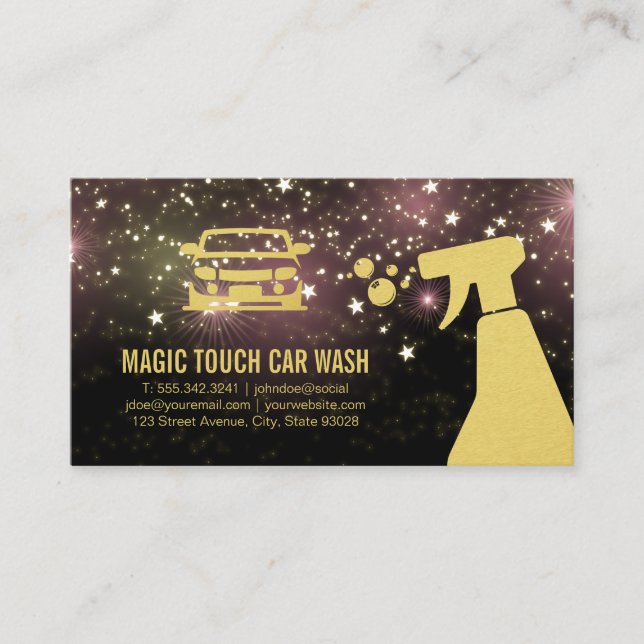 Car Wash Detailing | Star Dust Business Card (Front)