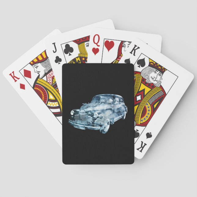 car wash double exposure playing cards (Back)