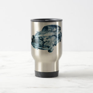 car wash double exposure travel mug