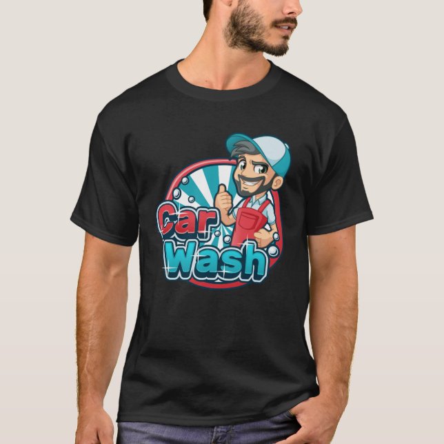 Car wash employee car wash worker designer car was T-Shirt (Front)