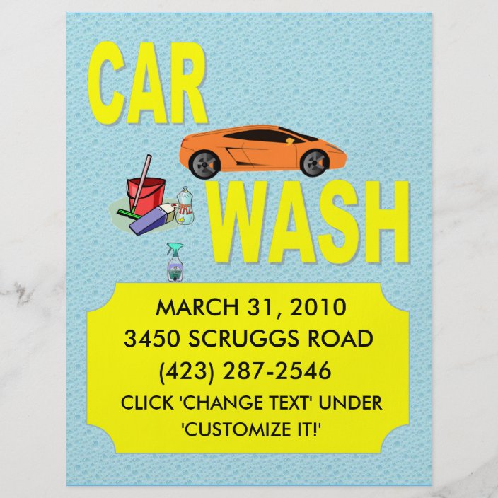 CAR WASH FLYER | Zazzle.co.uk