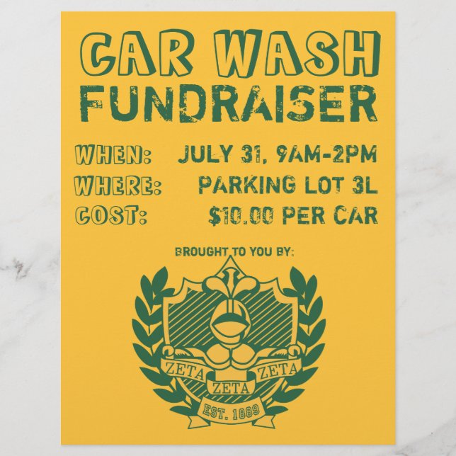 Car Wash Fundraiser Flyer (Front)
