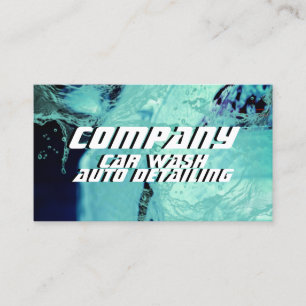 Car wash inspired business card