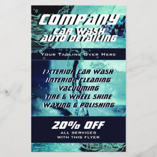 Car wash inspired  business card