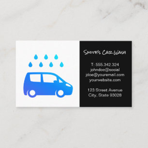 Car Wash Logo Business Card