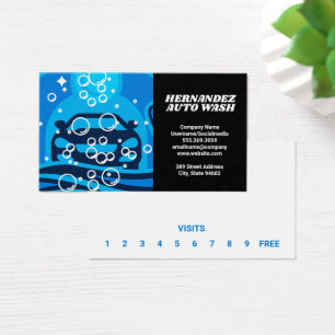 Car Wash Logo   Punch Card