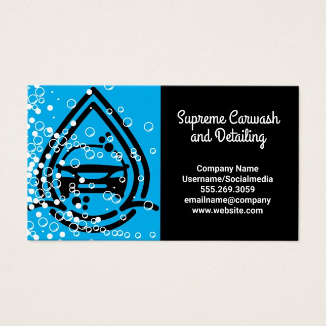 Car Wash Logo | Soap Bubbles (Front)