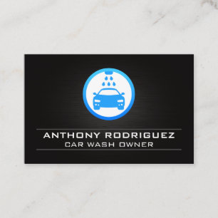 Car Wash Logo   Water Spray Business Card